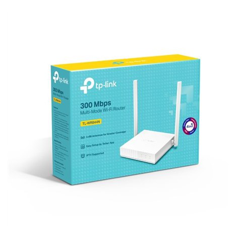 TP-LINK | Router | TL-WR844N | 802.11n | 300 Mbit/s | 10/100 Mbit/s | Ethernet LAN (RJ-45) ports 4 | Mesh Support No | MU-MiMO Y - 2